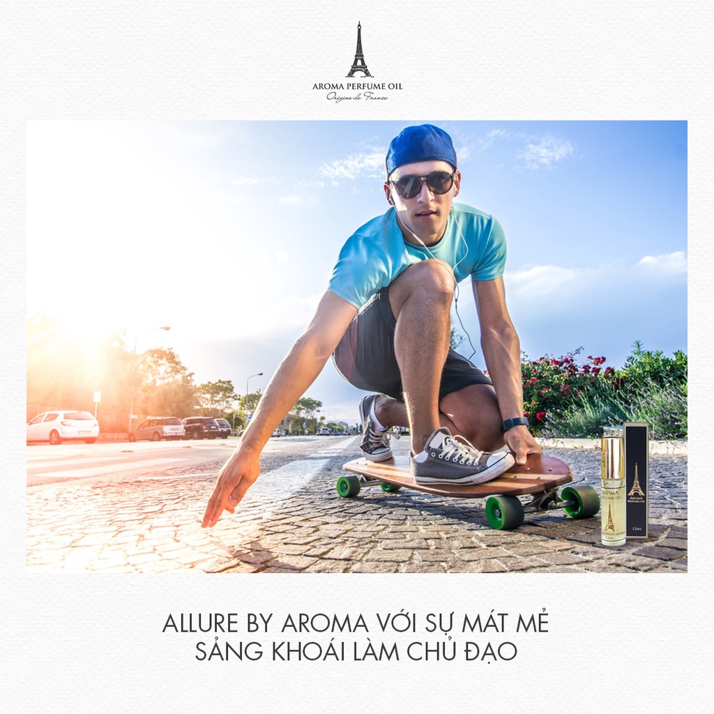 Nước Hoa Pháp Aroma Allure Cao Cấp Nam Tính, Lịch Lãm, Cuốn Hút - 12ml