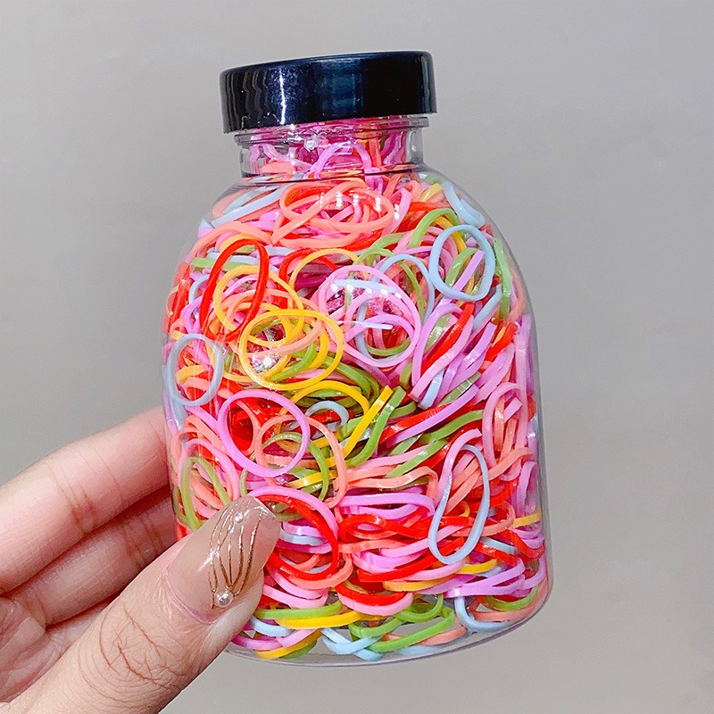 Set 1000 Dây Buộc Tóc Co Giãn Nhiều Màu Cho Bé Gái