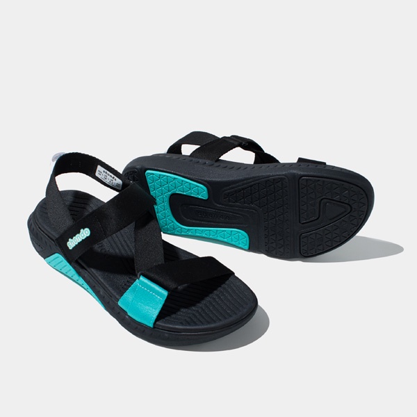 SHONDO | Giày Sandals Shondo F7 Racing nam nữ đen xanh mint F7R1313