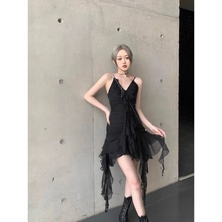ĐẦM VOAN 2S BÈO ĐEN ĐUÔI CÁ