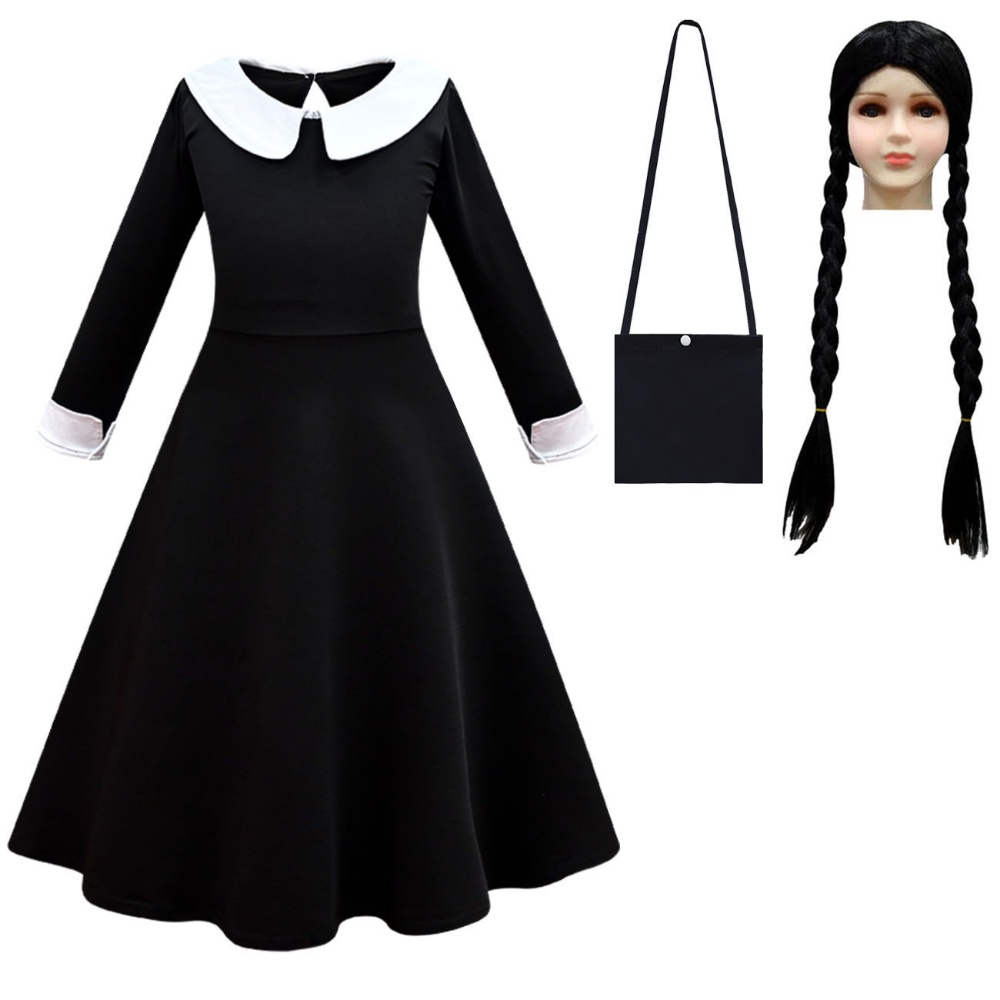 Đầm Hóa Trang Halloween Phong Cách Gothic Cho Bé Gái 3-12 Tuổi