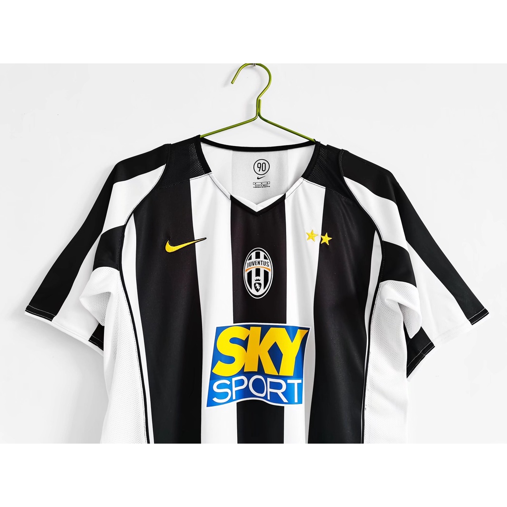 Áo sơ mi cổ điển 2004/05 áo bóng đá sân nhà juventus