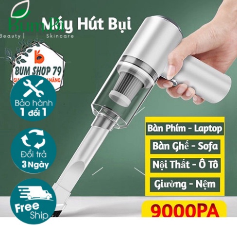 Máy hút bụi cầm tay mini 2in1 Vacuum Cleaner cao cấp, Máy hút bụi không dây sạc pin hút bụi ô tô nhà cửa tiện lợi