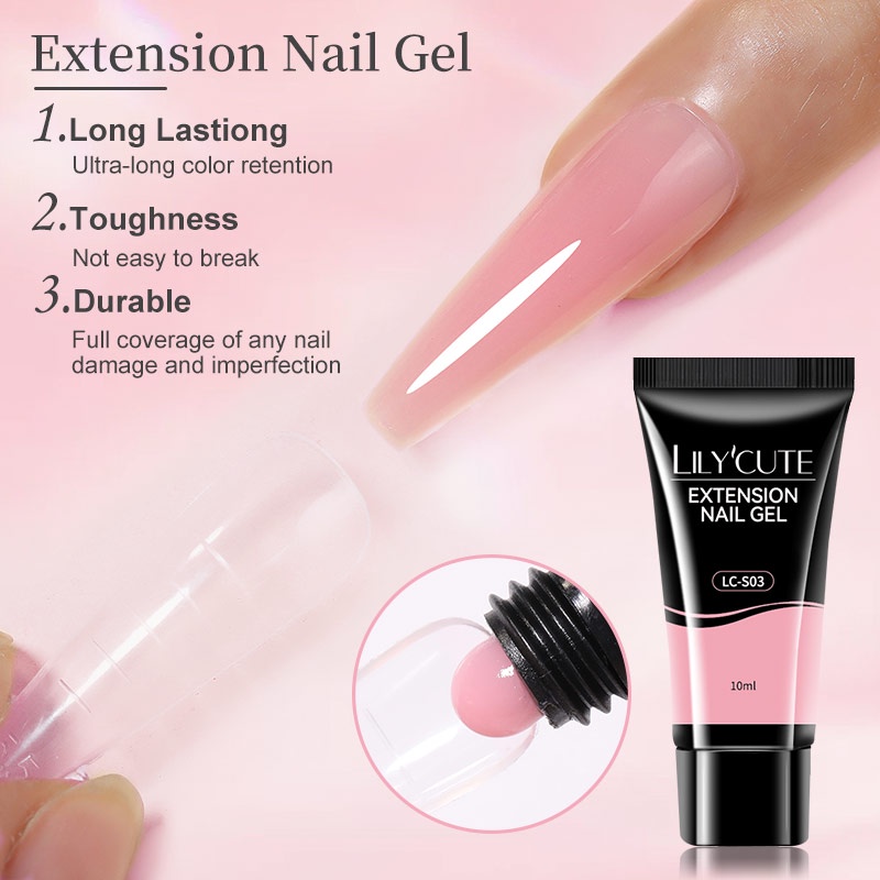 Sơn Móng Tay BORN PRETTY 10 / 15ml Màu Hồng Lấp Lánh Dùng Nối Dài Móng