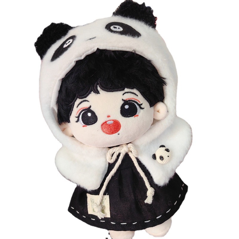 Bộ Áo Choàng + Chân Váy Kiểu Hoạt Hình Đáng Yêu Cho Búp Bê 20cm