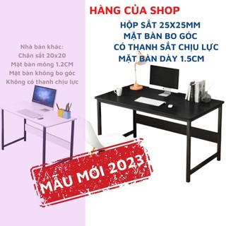 Bàn làm việc kích thước 1m, Bàn học sinh, văn phòng chân sắt vuông chắc chắn, Đầy đủ linh kiện ốc vít lắp ráp dễ dàng