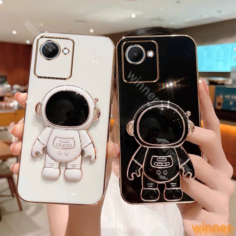 Dấu ngoặc Ốp Lưng realme C30 realme C30S realme narzo 50i prime Ốp Điện Thoại In Hình Phi Hành Gia Có Giá Đỡ Cho 31AYHY