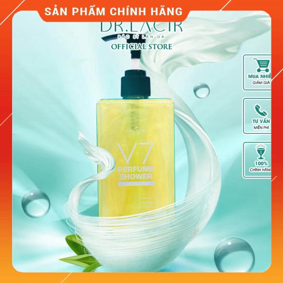 Sữa Tắm trắng sáng da V7 Pefrume Shower Dr Lacir 350ml DR31
