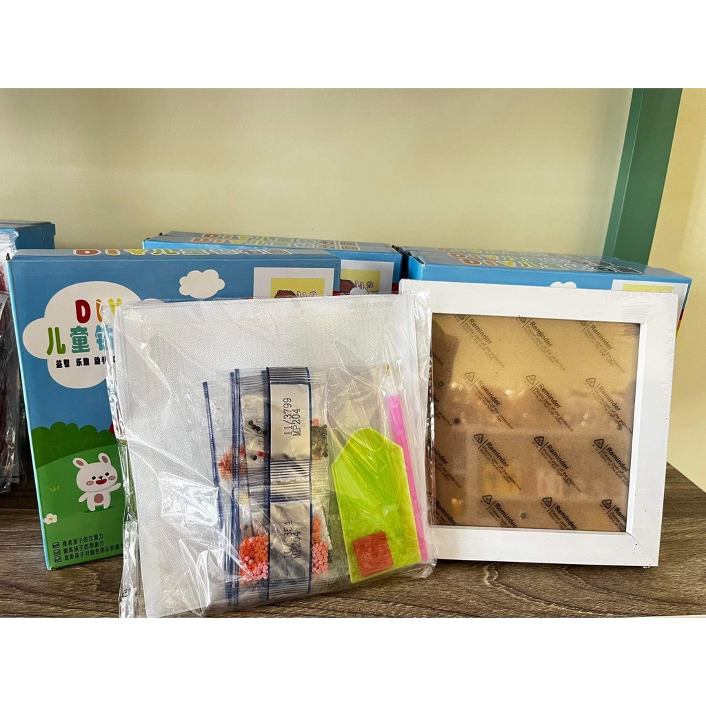 Tranh cườm DIY Gấu Thỏ