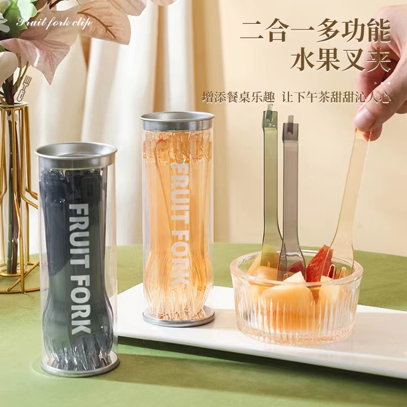 Bộ 20 Nĩa Ăn Trái Cây Ba Răng Dày Đa Năng Có Thể Tháo Rời Phong Cách Mới