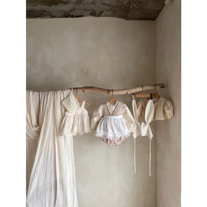 Tạp Dề Công Chúa Phối Ren Phong Cách Phương Tây Dành Cho Bé Gái KPO8