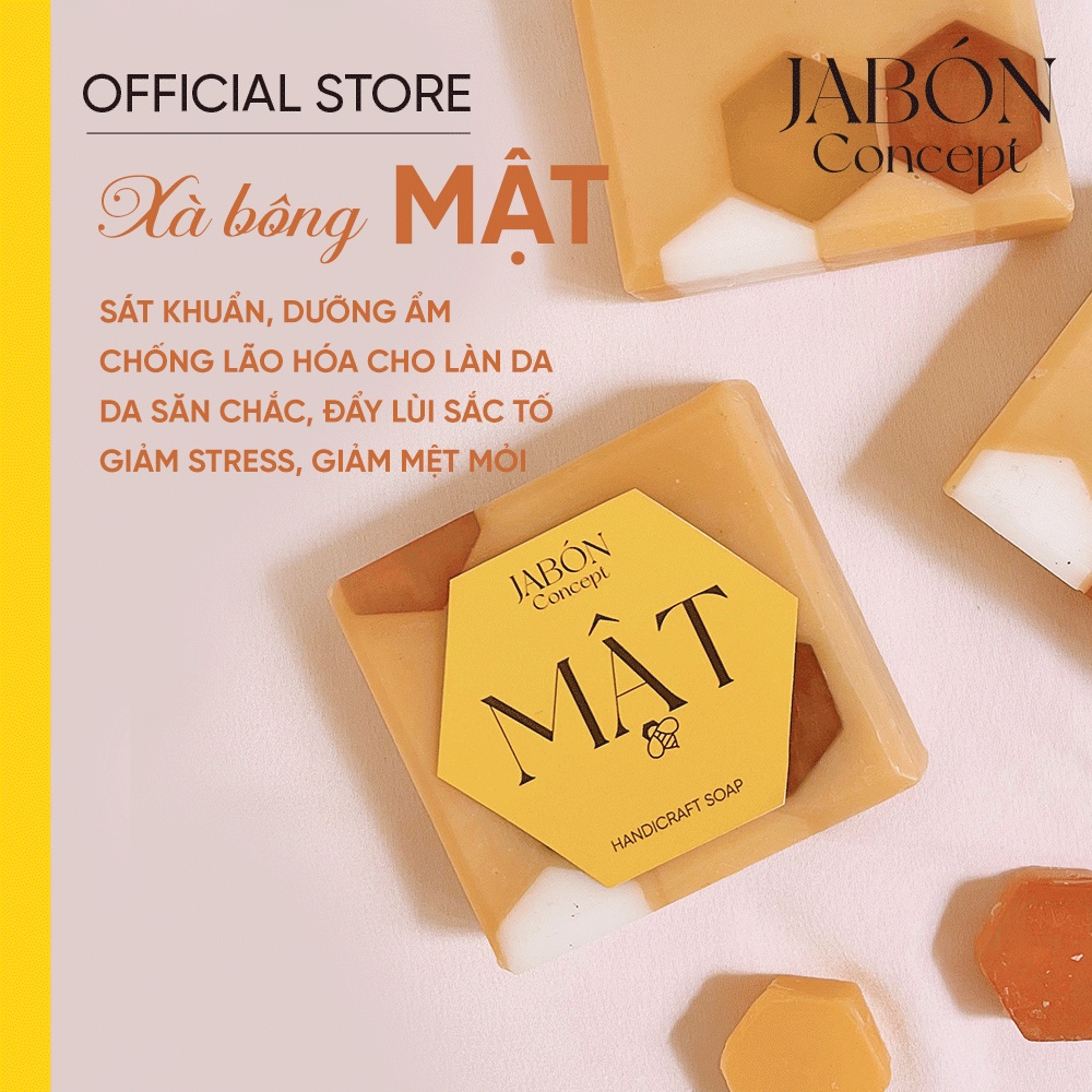 Xà Bông Organic MẬT ONG 100gram Tinh Dầu Ylang Dưỡng Ẩm Tự Nhiên Jabón Concept