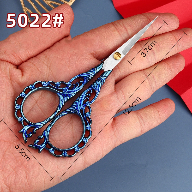 Vintage Tailor Scissor Peach Scissor Cross Thêu chỉ thép không gỉ Handmade Trang chủ may Scissor