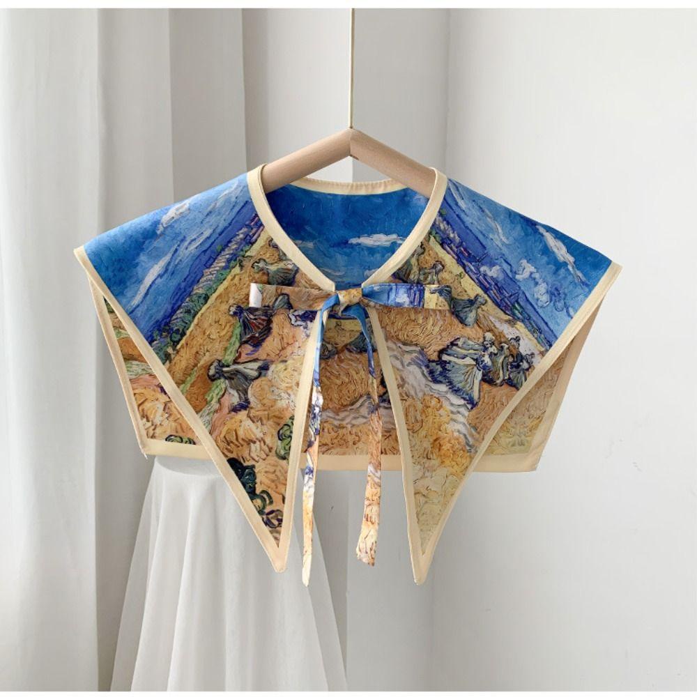 Cổ Áo Giả In Họa Tiết Có Thể Tháo Rời Cho Nữ