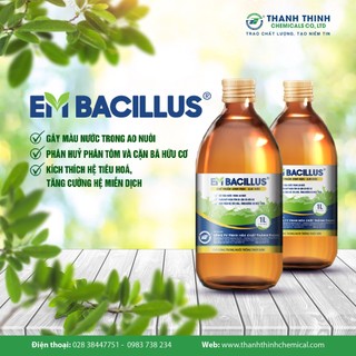 Chế phẩm sinh học em®bacillus - gây màu nước trong ao nuôi, phân hủy phân tôm, kích thích hệ tiêu hóa