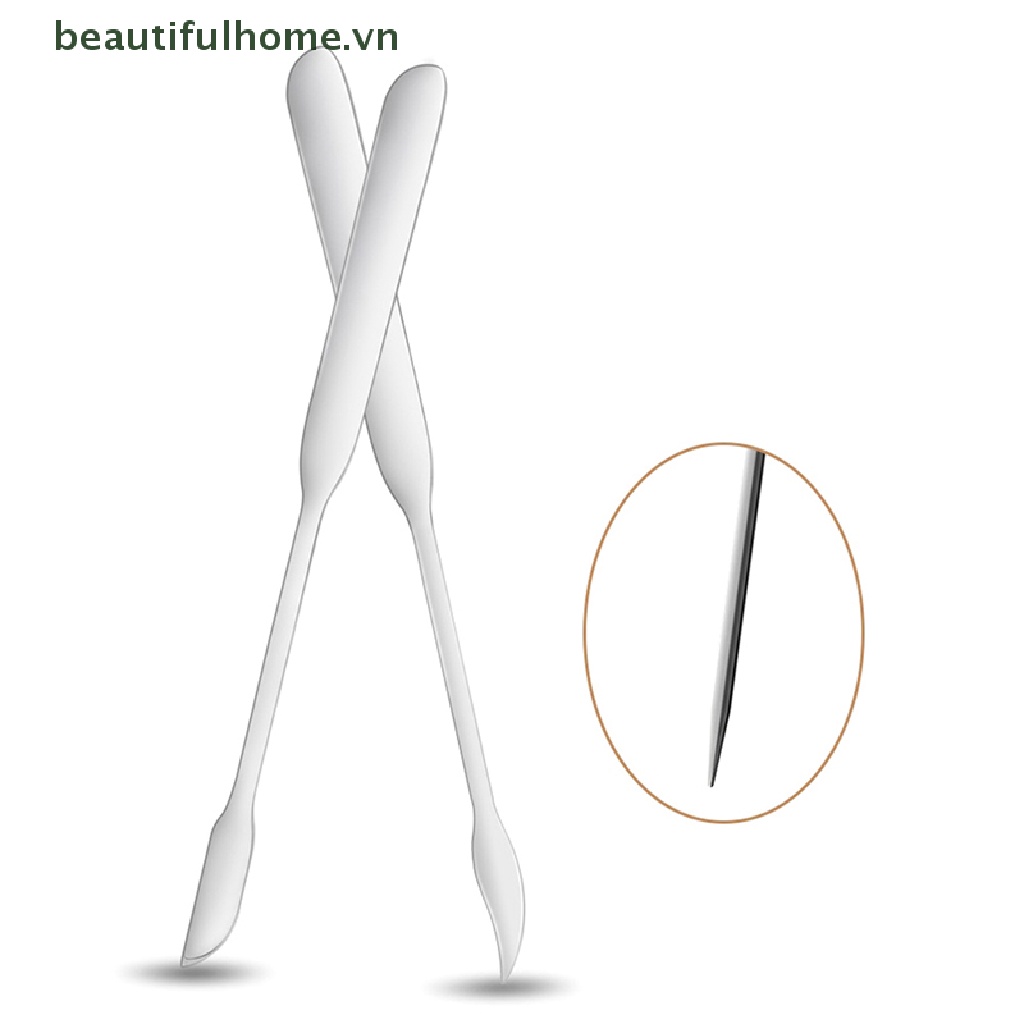 1 Dụng Cụ Trộn Mỹ Phẩm Bằng Thép Không Gỉ Hai Đầu