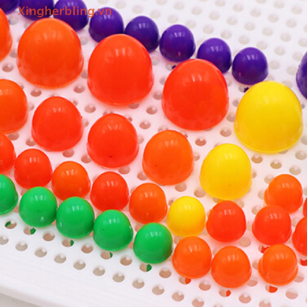 1 Bộ Bảng Đồ Chơi Xếp Hình Nấm Bằng Nhựa Cho Bé