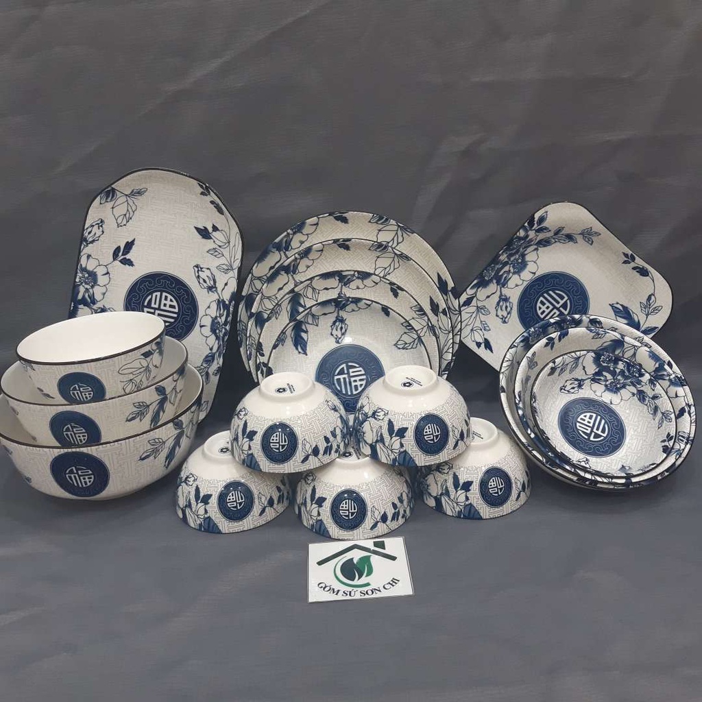 BỘ PHÚC Chén tô dĩa lẻ món- bộ bàn ăn (chén ăn cơm, tô 2 loại 3 size, dĩa 6 size)