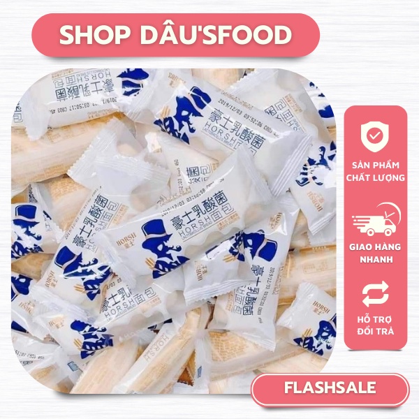 ⚡DATE MỚI⚡ Bánh Sữa Chua Đài Loan Hiệu Ông Già Horsh Siêu Mềm Mịn Thơm Ngon 0.5Kg