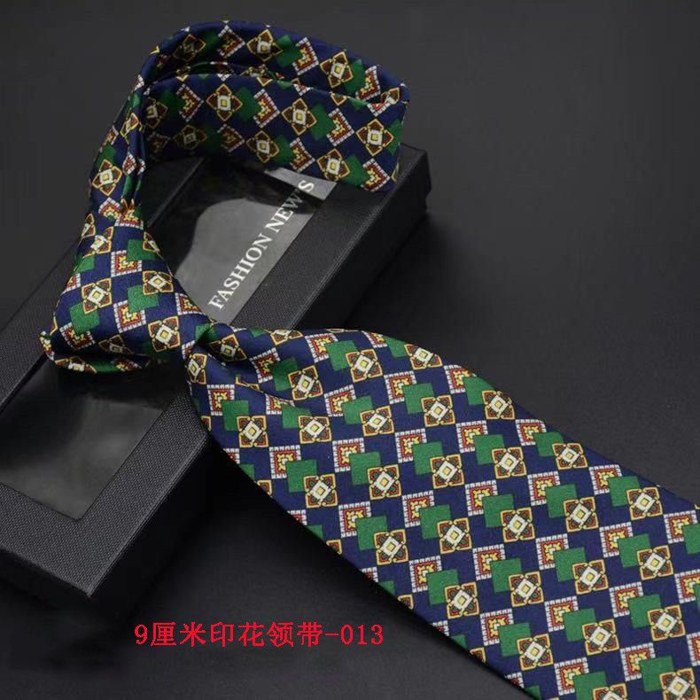 Cà Vạt 9CM In Họa Tiết Phong Cách Retro Thời Trang Công Sở Cho Nam