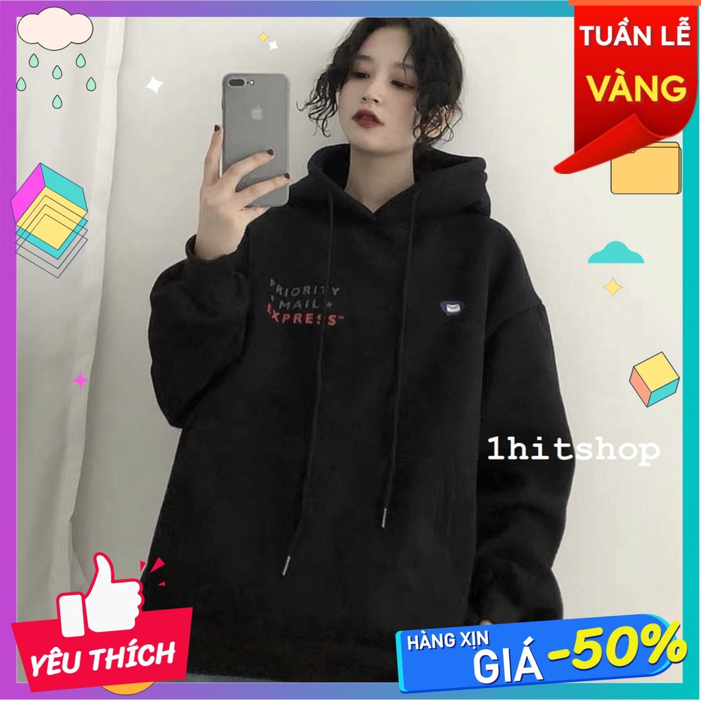 Áo Hoodie Form Rộng Unisex Lá thư genzak, Áo khoác Sweater Chất Nỉ Dày dặn