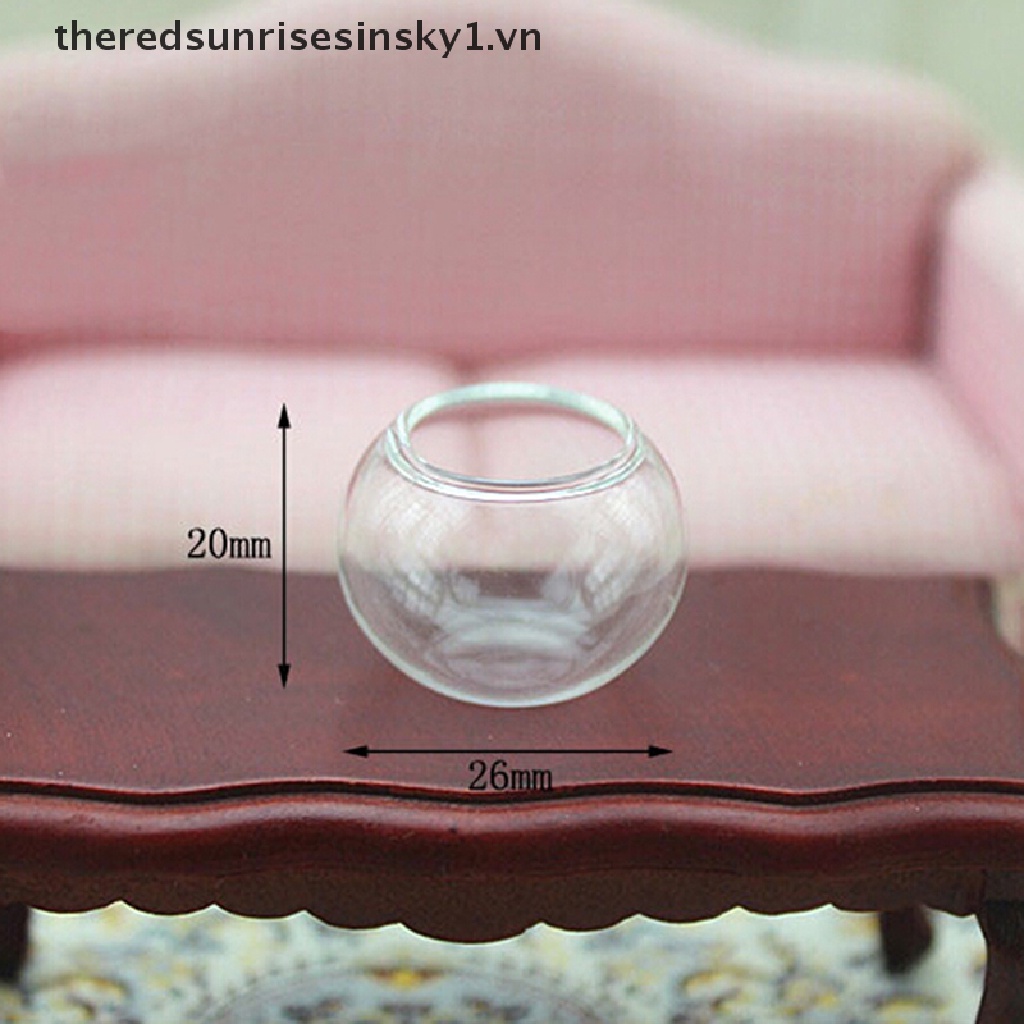 ** Toys ** 1x Dollhouse Miniature Mini Fish  Mini Glass Bowl Doll House Accessories .