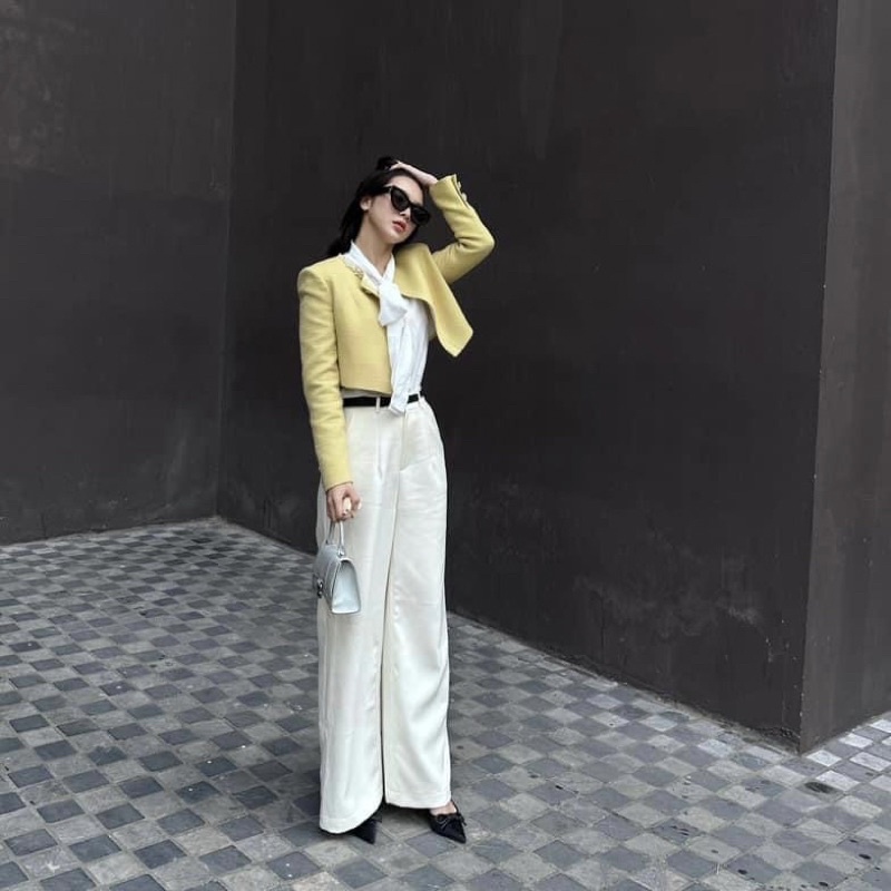 Giày 8p dây nơ bọc vải satin hở ngón ZR xuất Full box MS-7151