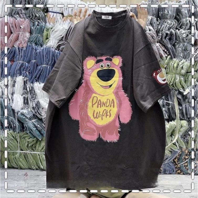 [ Rẻ Vô Địch ] Áo Thun 3158 Cotton Khô Cổ Tròn Form Rộng Nữ Gấu PANDA