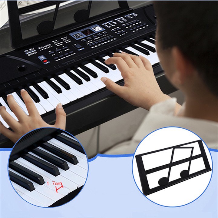 Đàn Piano - Đàn Organ 61 Phím Cho Người Mới Học, Đàn Điện Tử Có Mic Cho Bé
