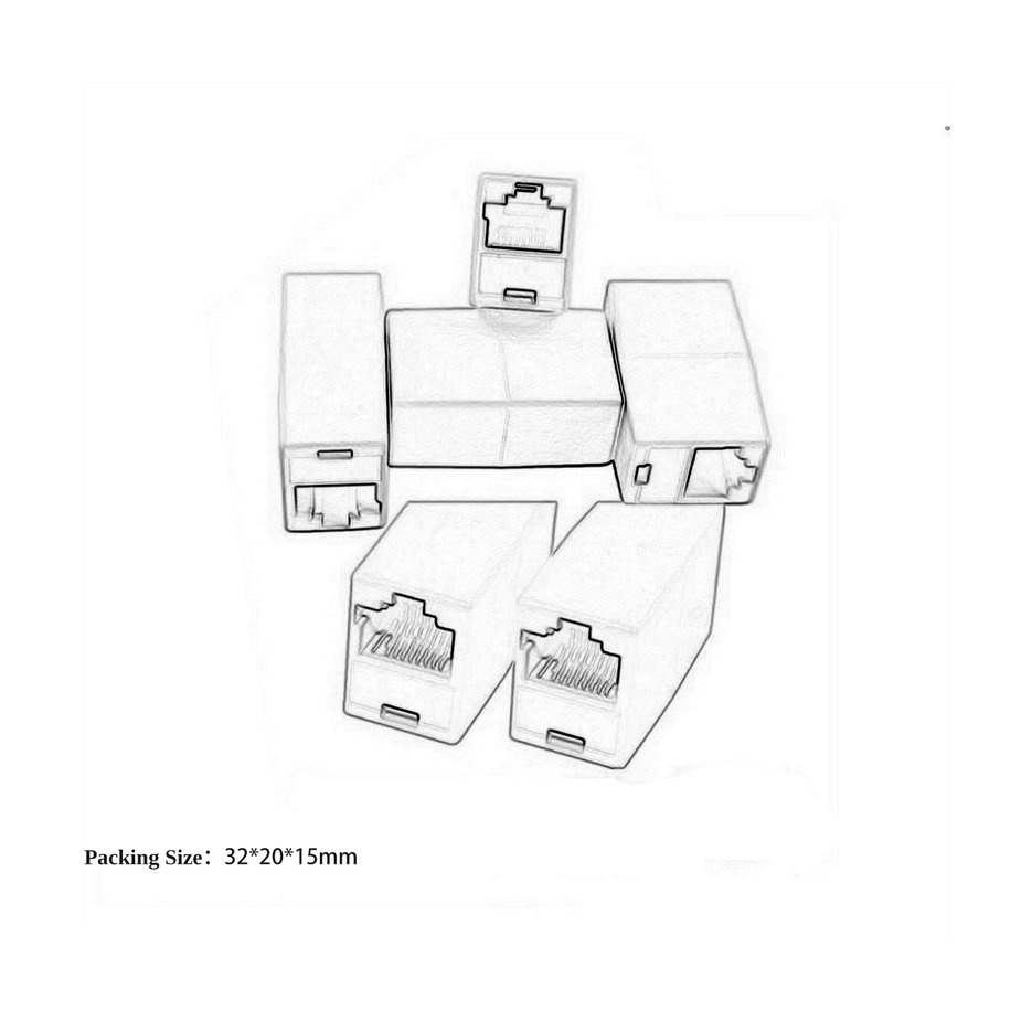 ✱BEST✱ RJ45 Network Cable Connector Network Ethernet Lan Cable Joiner Coupler