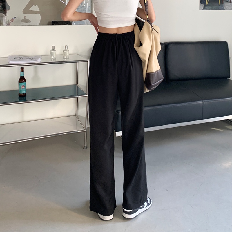 SUXI Quần Dài Ống Rộng Lưng Cao Tôn Dáng Hợp Thời Trang Cho Nữ