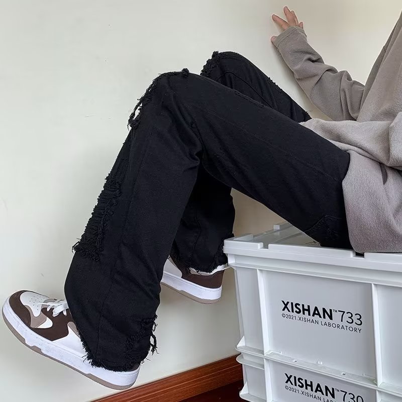 Quần jean ống suông Thiết Kế Trẻ Trung Giản Dị Thời Trang Dành Cho Nam