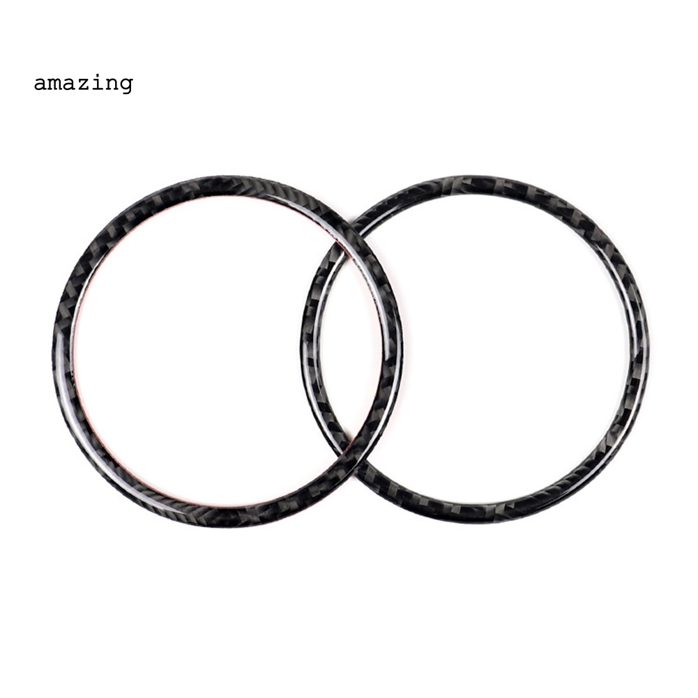 Bộ 2 Miếng Dán Trang Trí Loa Xe Hơi Ford Mustang 2015-2017 Bằng Sợi Carbon