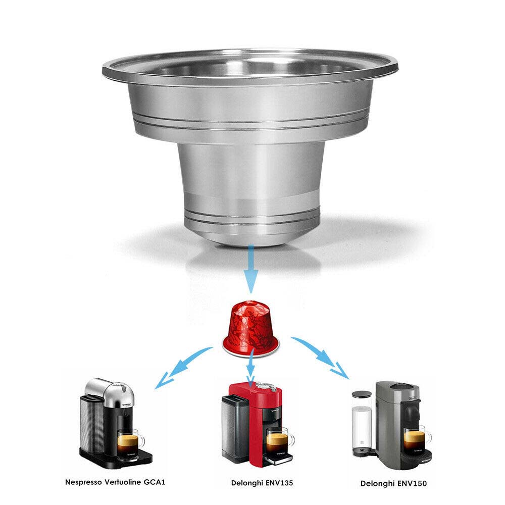 High Quality Stainless Steel Coffee Capsule Adapter Filter Pod Converter For Nespresso Vertuo