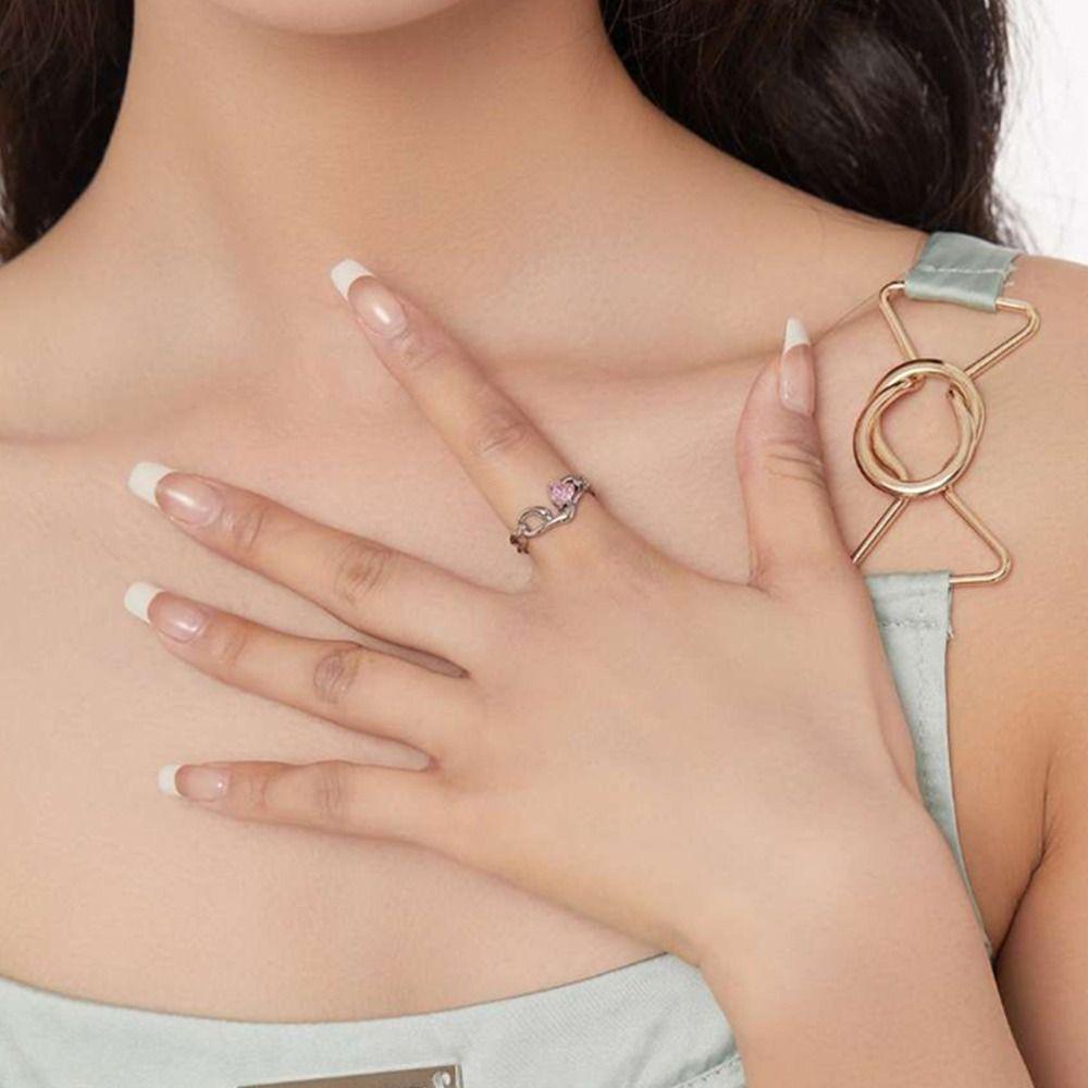 Nhẫn Mạ Vàng 2K Thiết Kế Đơn Giản Hình Thỏ Dễ Thương Có Thể Điều Chỉnh|Nhẫn Hợp Kim Phong Cách Hàn Quốc