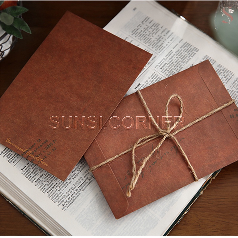 Combo 2 Phong Bì, Bao Thư Giấy Kraft Cổ Điển, Vintage Kích Cỡ 16*11
