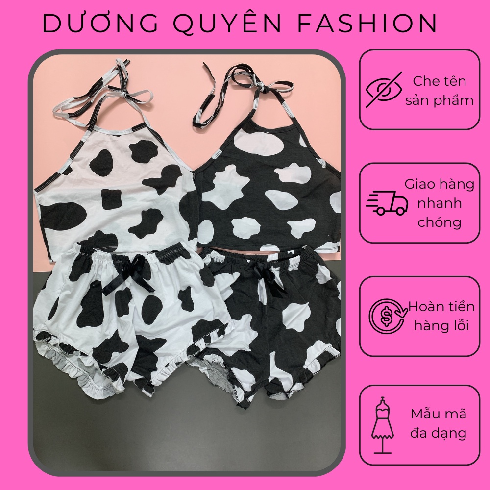 Đồ Ngủ Sexy - Yếm Ngủ Bò Sữa Cột Cổ Hở Lưng Freesize