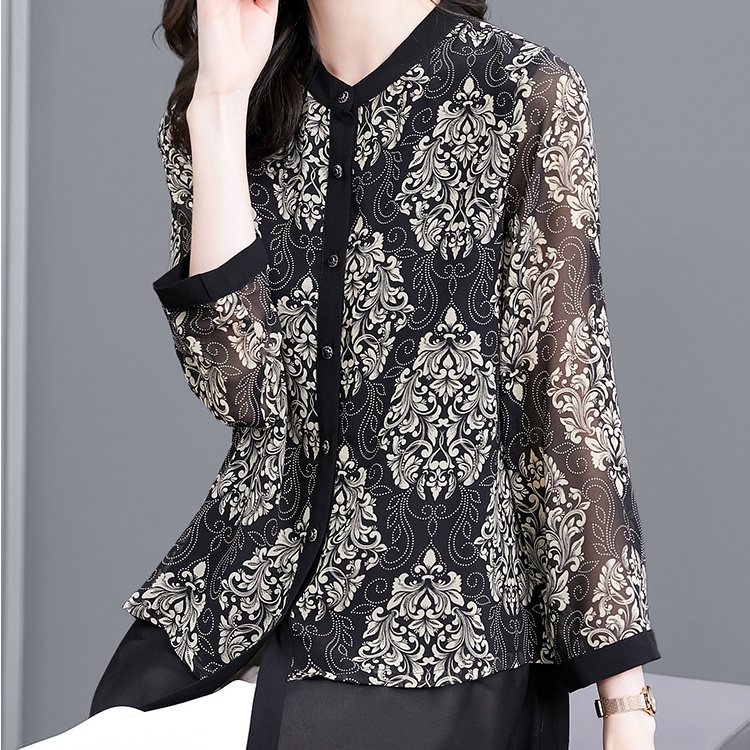 Áo Sơ Mi Chiffon Tay Dài Cao Cấp Thời Trang Mùa Xuân 2023 Mới Cho Nữ