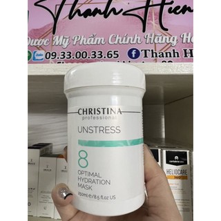 Mặt Nạ Dưỡng Ẩm, Làm Dịu và Phục Hồi Da Christina Unstress 8 Optimal Hydration Mask 250ml