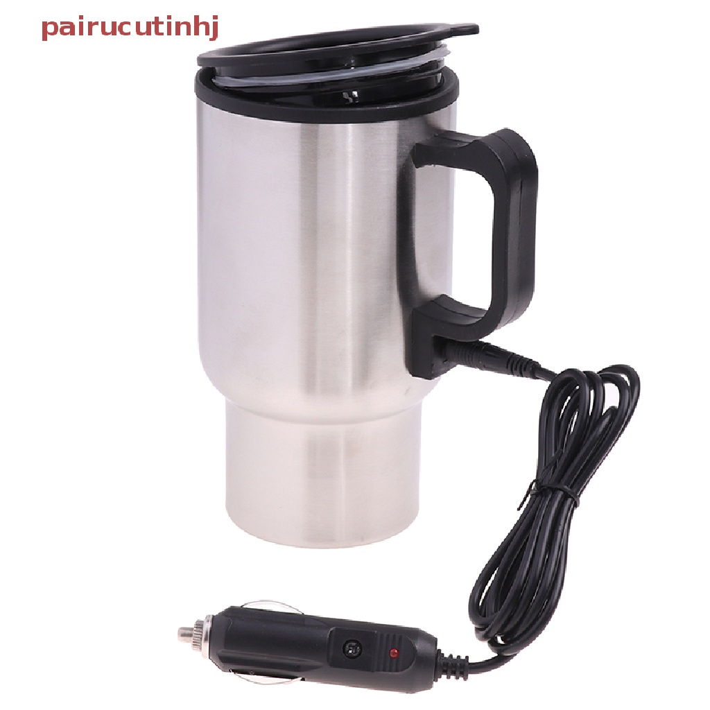 Cặp Ấm Đun Nước Bằng Thép Không Gỉ 12V 450ml Cho Xe Hơi