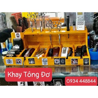 Khay gỗ đựng Tông đơ