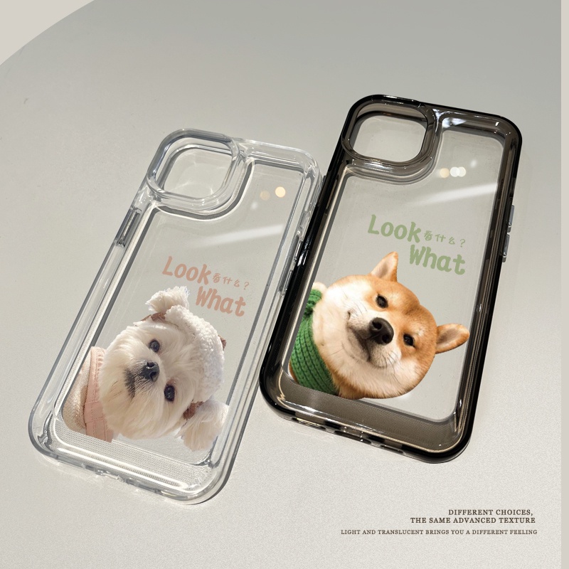 Ốp Điện Thoại DecoPhone Acrylic tpu acrylic Hình Cún Cho iphone 6 6s 7 8 plus x xs max se 11 12 13 14 15 pro max plus