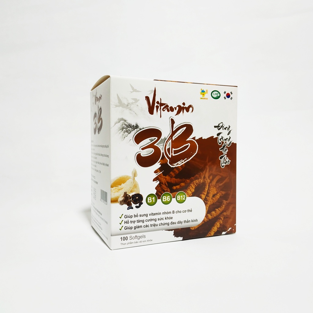 Vitamin 3B Đông Trùng Hạ Thảo – Bổ Sung Các Vitamin Nhóm B – Giúp Ăn Ngon Ngủ Tốt – Giảm Đau Dây Thần Kinh – Hộp 100V