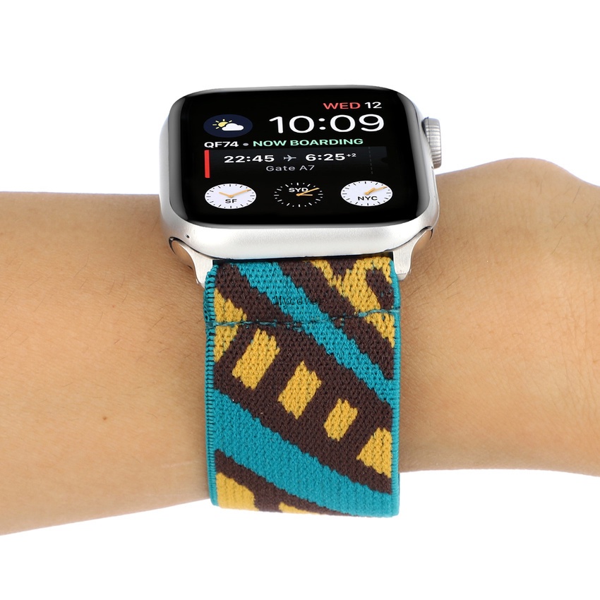 Dây Đeo Đồng Hồ Thông Minh Co Giãn Kích Thước 49mm 45mm 41mm 44mm 40mm 42mm 38mm Ultra 8 7 6 SE 5 4 3 2 1