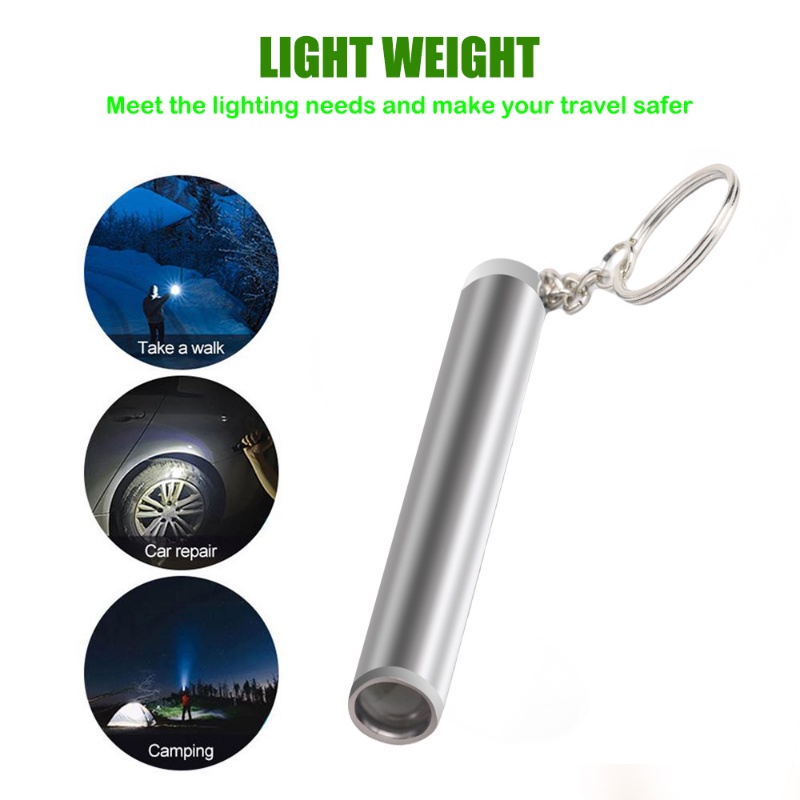 Đèn Pin LED Lumen Siêu Sáng Tiết Kiệm Năng Lượng Có Móc Khóa Tiện Dụng