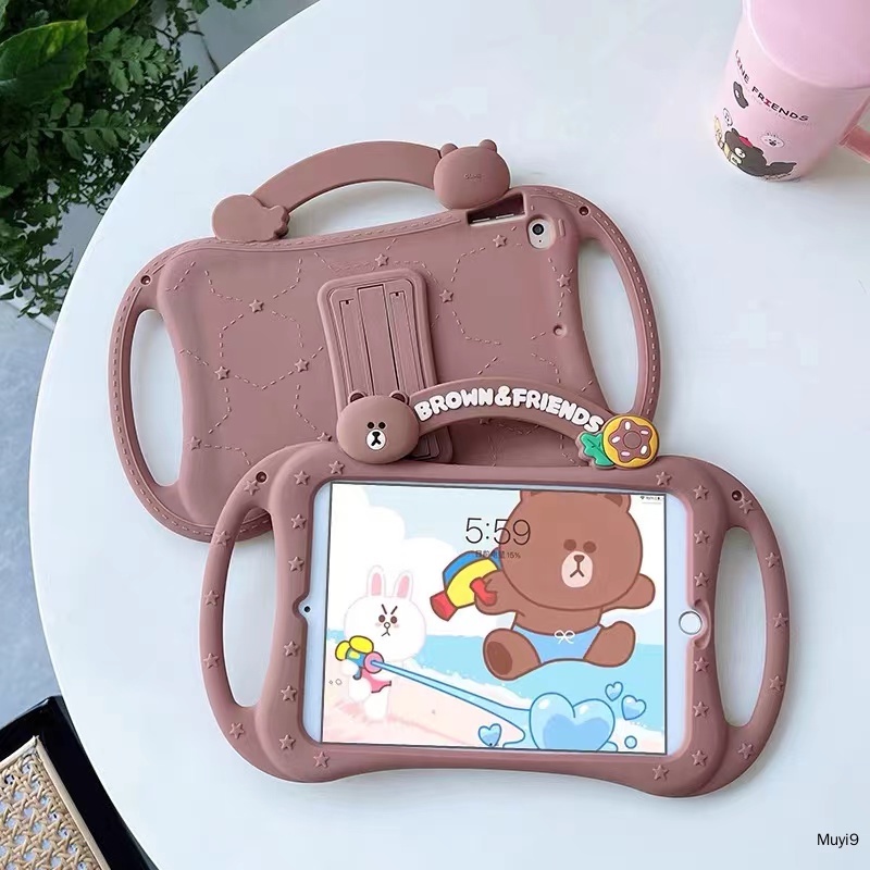 Ốp Máy Tính Bảng Silicon In Hình Gấu Nâu Thời Trang Cho Ipad 10.2 2022 Ipad 10Th Mini 4 / 5 Ipad Air 2 Air 5 10.9 Pro 11 Ipad 9Th Ipad 9.7