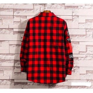 Áo sơ mi caro flannel form rộng