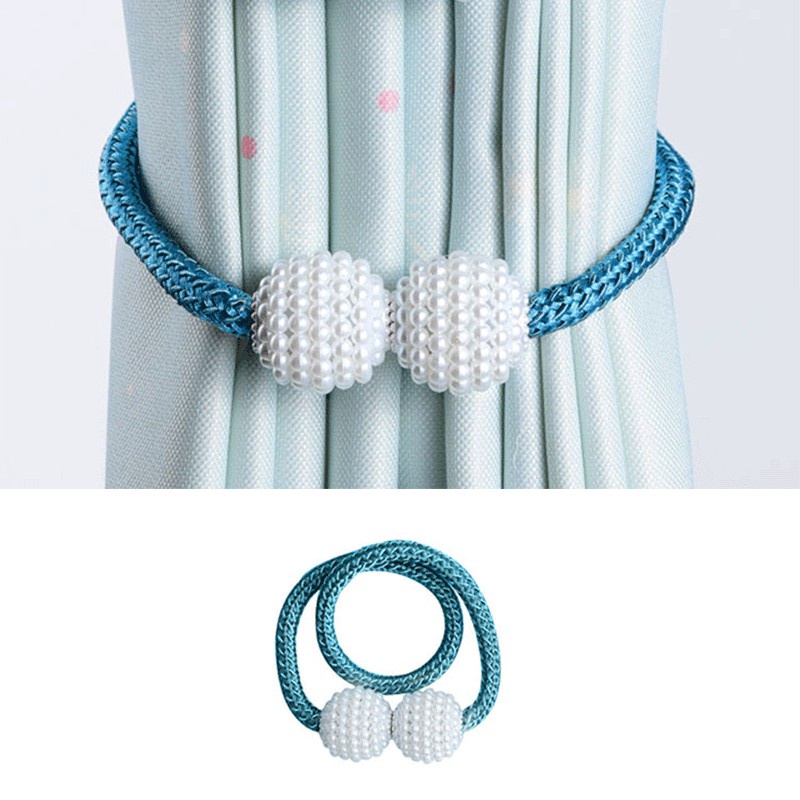 1 Dây Buộc Rèm Cửa Hít Nam Châm Đính Ngọc Trai Nhân Tạo Trang Trí Nhà Cửa