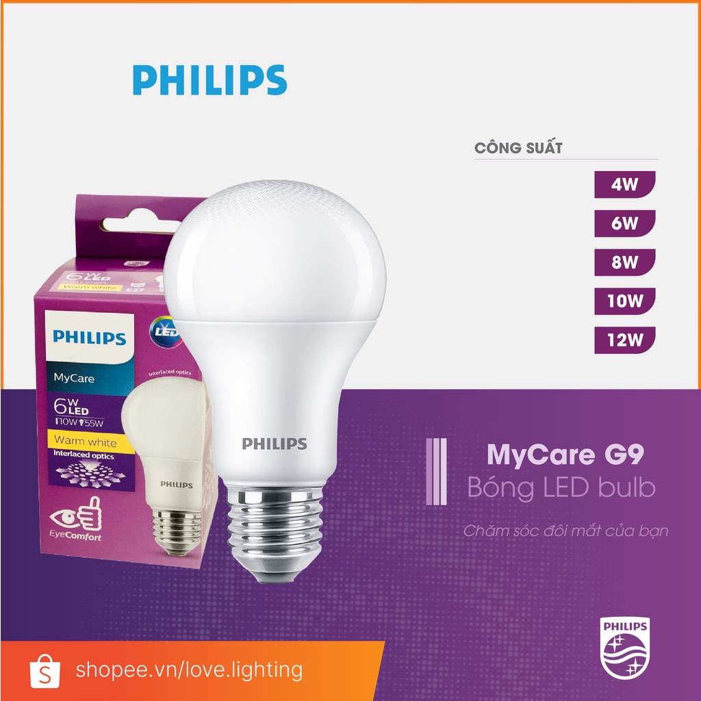 Bóng LED bulb MyCare G9 chăm sóc đôi mắt của bạn Công suất 4W 6W 8W 10W 12W