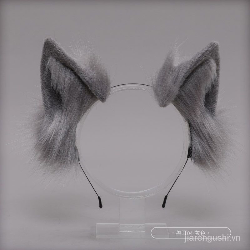 Cat ear cat tail simulation ear hairband maid cat ear Lolita headdress beast ear tail 0D25